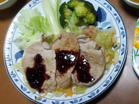 レストラン風フルーツソースで焼き肉